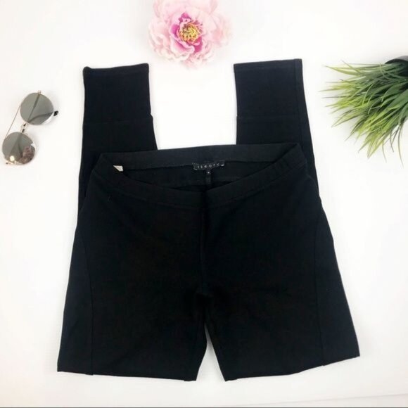 Theory Pants - THEORY Skinny Leg black Pants elasticized waist medium